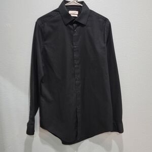 Calvin Klein Dress Shirt Men's Size M Black.